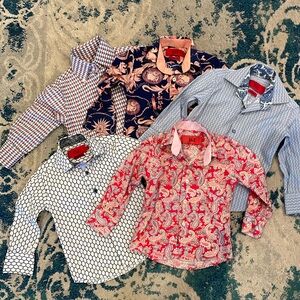 Elie Balleh boys size 2 button up shirts, lot of 5